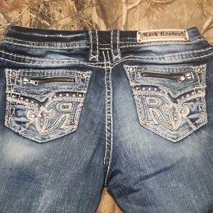 Rock Revival Distressed Blue Women's Jeans